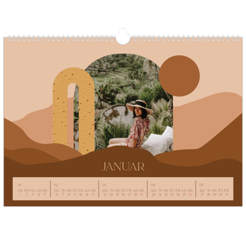 Fotokalender A3 — Nøytrale fjell