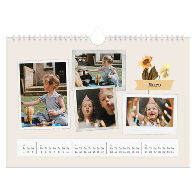 Fotokalender A4 — Vintage scrapbooking [Mars]