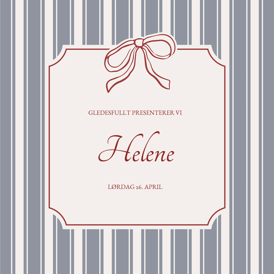 Invitasjoner — Nålestriper og sløyfe