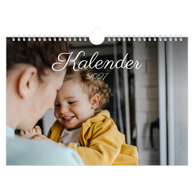 Fotokalender A4 — Håndskrevne måneder [kalender-forside]