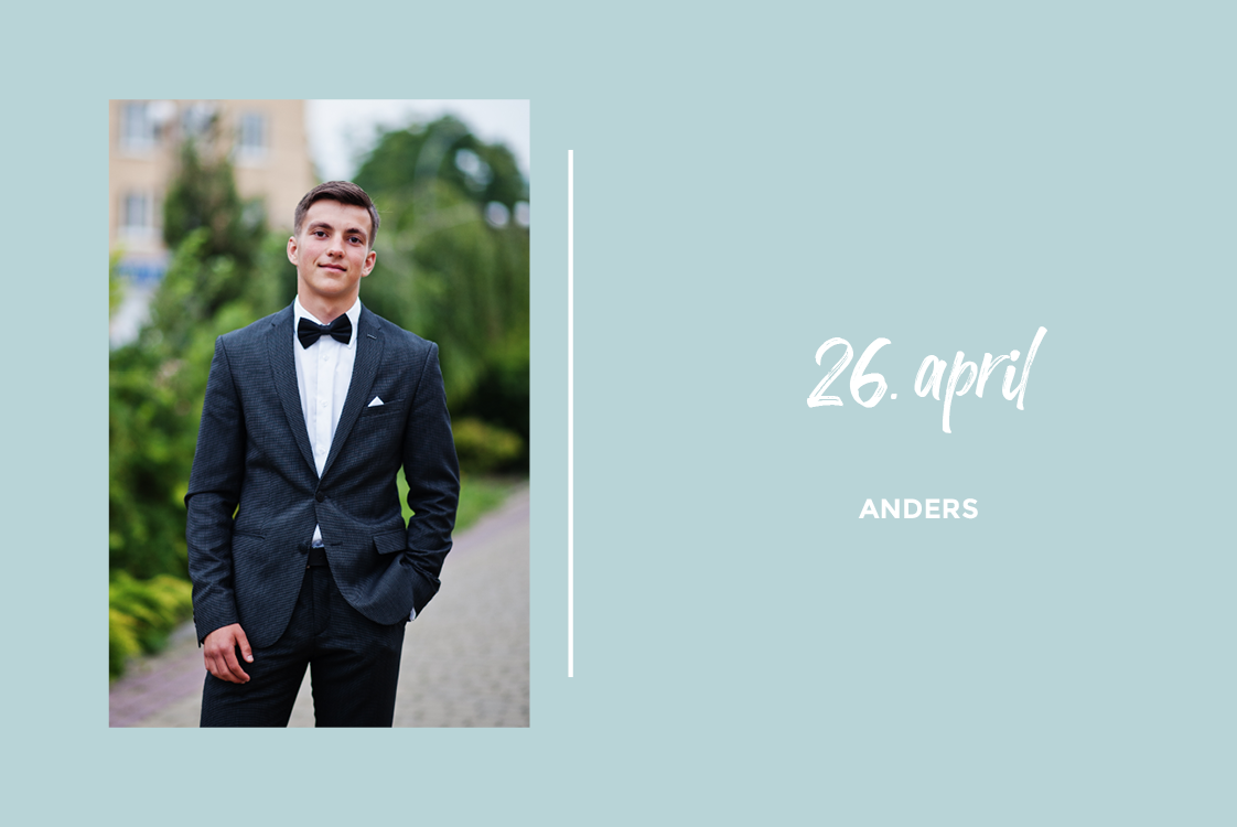 Takkekort — Aqua blå