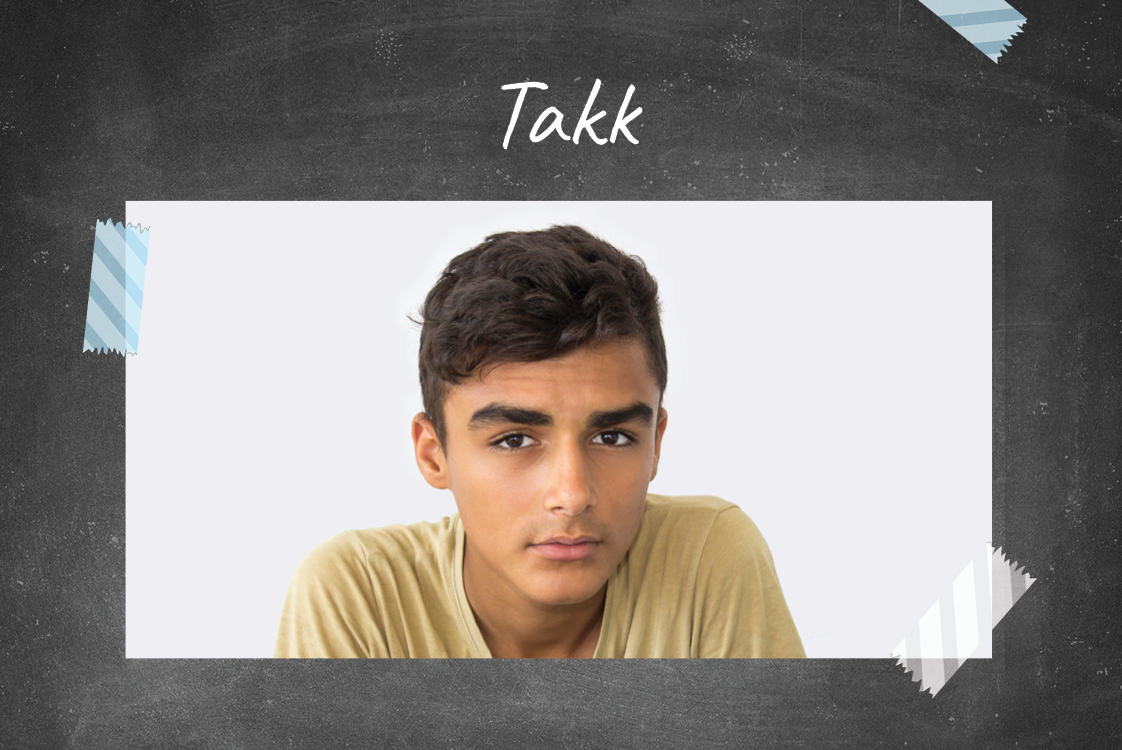 Takkekort — Skoletavle