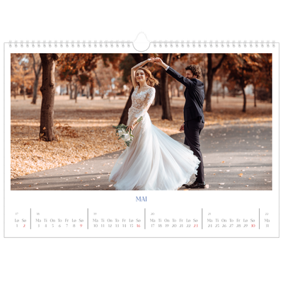 Fotokalender A3 — Klassisk kobolt [Mai]