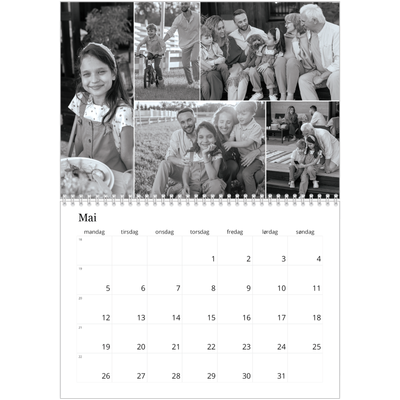Fotokalender A4 dobbel (30 x 40 cm) — Bilder i fokus [kalender-forside]