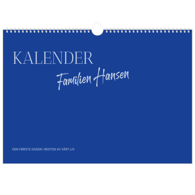 Fotokalender A3 — Klassisk kobolt [kalender-forside]