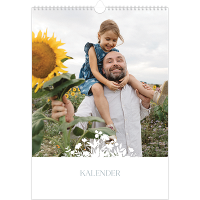 A3 Månedskalender — Blomstermotiv [kalender-forside]