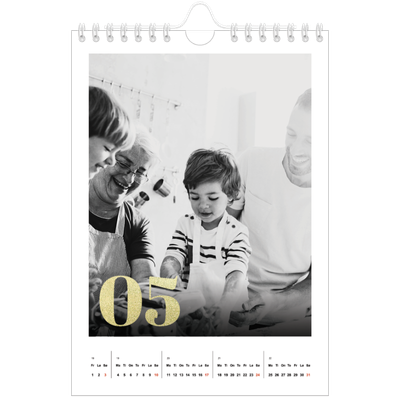 Fotokalender A5 — Glitter tall [kalender-forside]