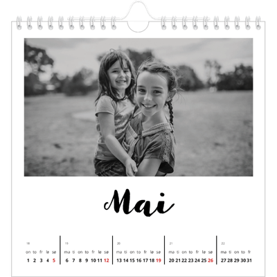 Månedskalender kvadratisk — Håndskrevet [kalender-forside]