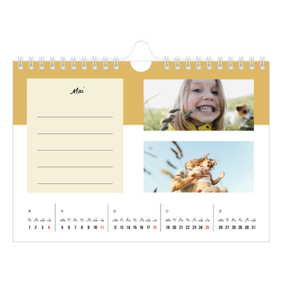 Fotokalender A5 — Kalender med "To do"-liste [kalender-forside]