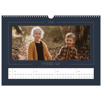 Fotokalender A3 — Prøyssisk blå [Februar]