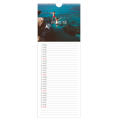 Fotokalender smal  — Endeløs flukt [Februar]