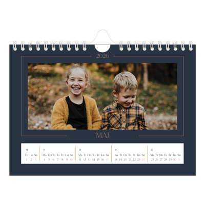 Fotokalender A5 — Prøyssisk blå [kalender-forside]