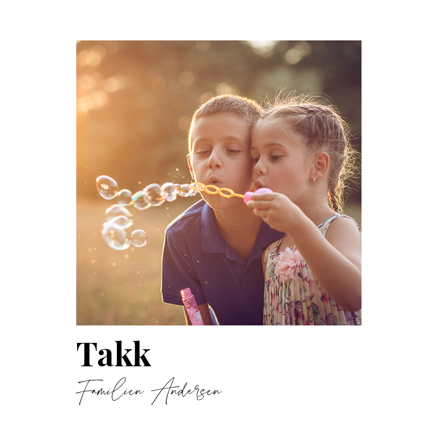 Takkekort — Takkekort med tekst