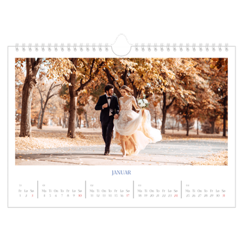 Fotokalender A4 — Klassisk kobolt
