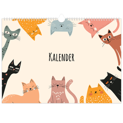 Fotokalender A3 — Kattepoter og kruseduller [kalender-forside]