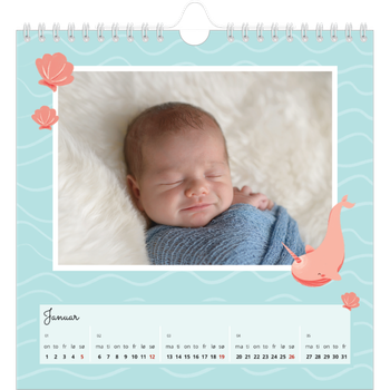 Fotokalender Kvadratisk — Søte dyr