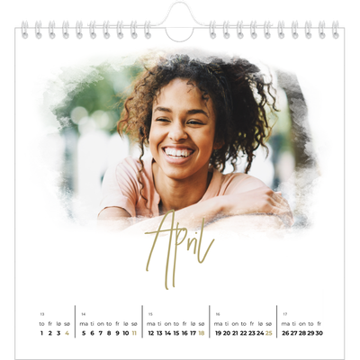 Månedskalender kvadratisk — Diffuse bilderammer [April]