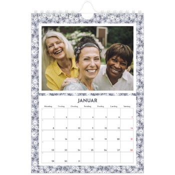 Fotokalender A5 — Blomstermønster