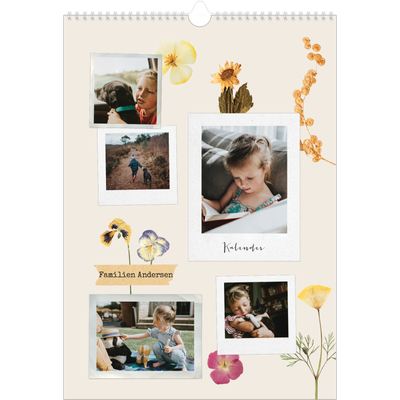 A3 Månedskalender — Vintage scrapbooking [kalender-forside]