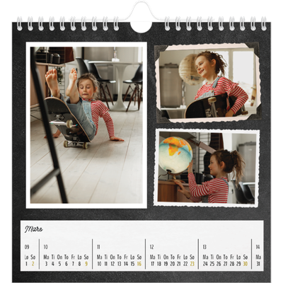 Månedskalender kvadratisk — Vintage [Mars]