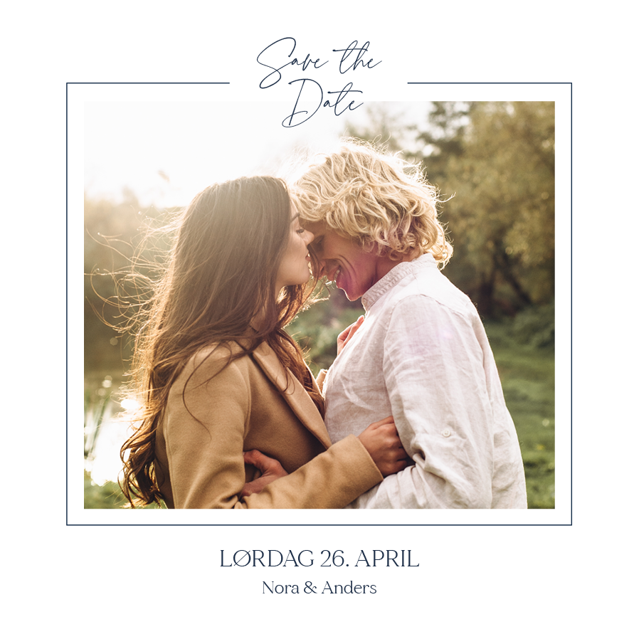 Save the date — Minimalistisk bryllup