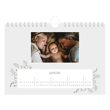 Fotokalender A5 — Håndtegnet blomster
