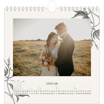 Fotokalender Kvadratisk — Blekk & blomst