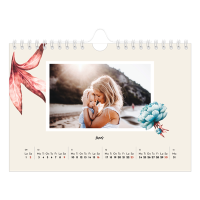 Fotokalender A5 — Malte blomster [Mars]