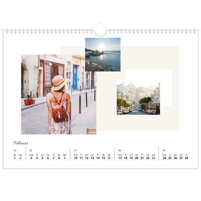 Fotokalender A3 — Pastellfarger [Februar]