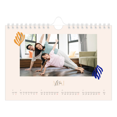 Fotokalender A5 — Minimalistisk korall [Mai]