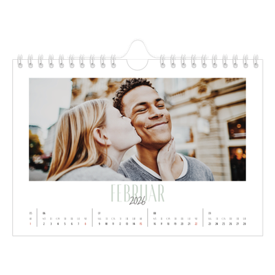 Fotokalender A5 — Flere fonter [Februar]