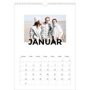 Fotokalender A3 — Spredte bokstaver