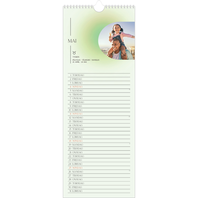 Fotokalender smal  — Astrologi gradient [kalender-forside]