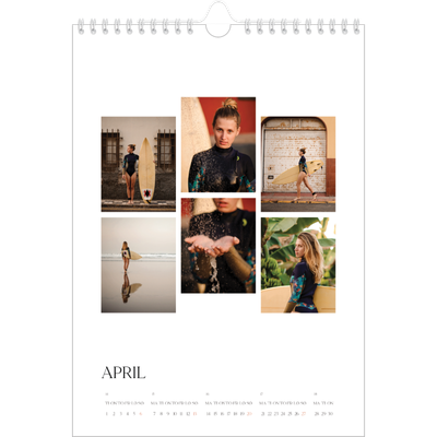 Fotokalender A4 (20 x 30 cm) — Surfing i solnedgang [April]