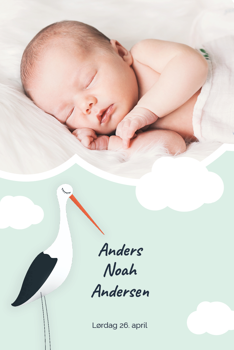 Invitasjoner — Stork og skyer