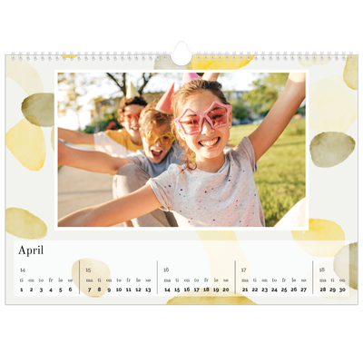 Fotokalender A3 — Akvarellformer [April]