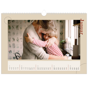 Fotokalender A3 — Asymmetrisk tekst