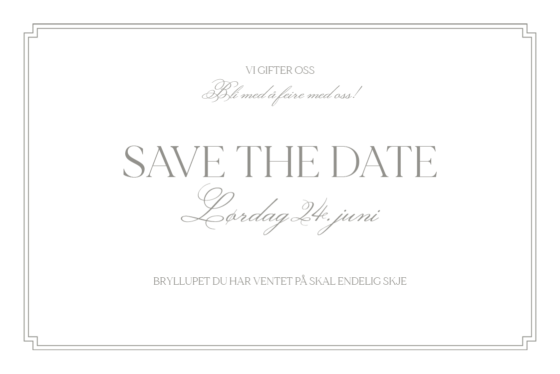 Save the date — Vakker typografi