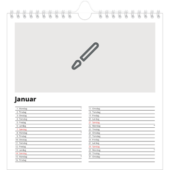 Fotokalender Kvadratisk — Design selv