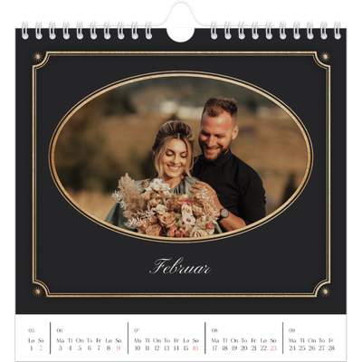 Månedskalender kvadratisk — Vintage klassisk [Februar]