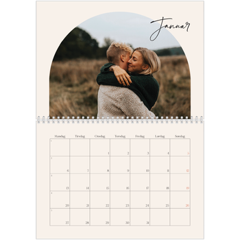 Fotokalender A4 dobbel — Buet bilderamme