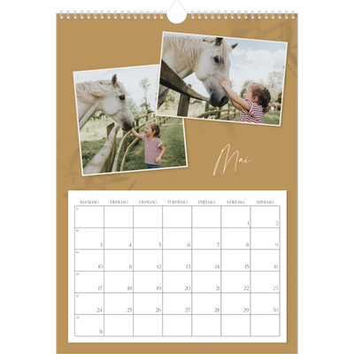A3 Månedskalender — Jordnært design [kalender-forside]