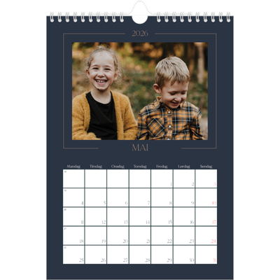 Fotokalender A4 (20 x 30 cm) — Prøyssisk blå [kalender-forside]