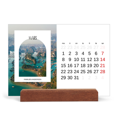 Bordkalender med trestativ - Liggende  — Den åpne buen [Mars]