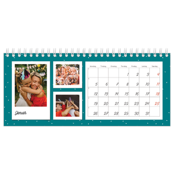 Bordkalender med foto — Fargerike minner