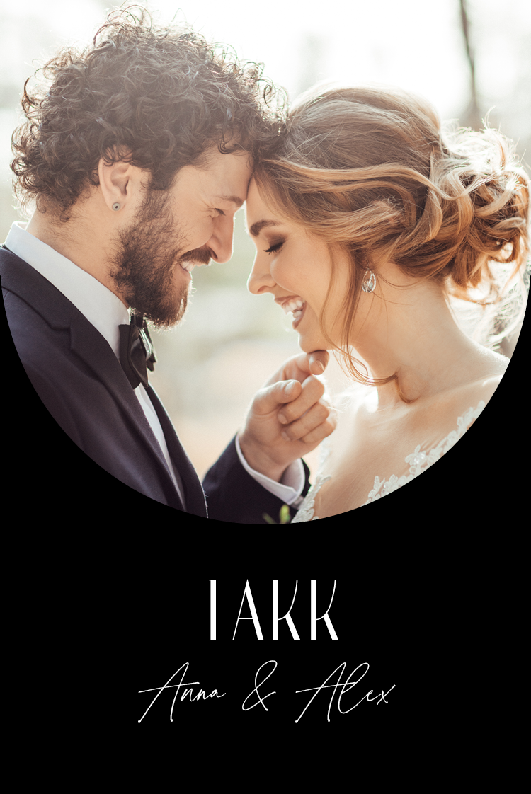 Takkekort — Stilren bue