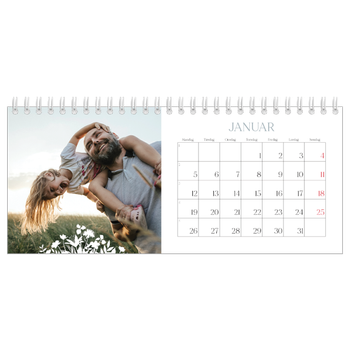 Bordkalender med foto — Blomstermotiv