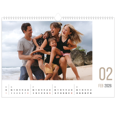 Fotokalender A3 — Tall for måned [Februar]