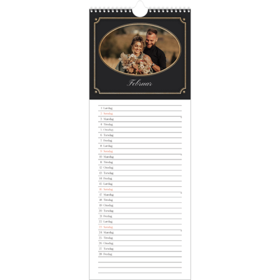 Fotokalender smal  — Vintage klassisk [Februar]
