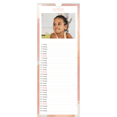 Fotokalender smal  — Penseleffekt [April]